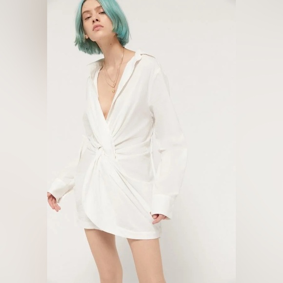 Lioness White Dress (linen feels material) size Small - Picture 3 of 8